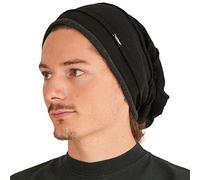 CHARM Slouch Beanie Mujer Gorro - Hombre Grande Sombrero con Algodón para Verano Invierno Japonés Moda Negro