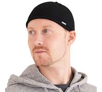 CHARM Sombrero Hombre Gorro Kufi Hat - Sombrero Calavera 100% Algodón Crochet Chemio Muslim Beanie Hat Negro