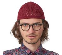 CHARM Tejido Algodón Cráneo Gorra Kufi Islam Oración Sombrero Croché Puntada Tapa Gorros Beanie Hombres Tocados para Todos Temporadas Enge