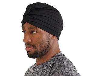 CHARM Turbantes para Mujer - Turbante Hombre Pañuelo Cabeza Sombrero Gorro Bandana Tela Arabe Verano Disfraz Negro