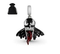 Charm Venom, Charm colgante plata S925, Esmalte compatible pulseras dijes europeas, Venom 2, Let There Be Blood, Sin marca