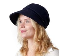 CHARM Visera Mujer Gorro Sombrero - para Sol Playa Gorra con Visera Sombreros Proteccion Solar Plegable ala Ancha Marino