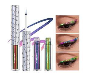 CHARMACY Chameleon Liquid Eyeliner, Liquid Glitter Eyeliner, Highly Pigmented, Metallic Intense MultiColor Shifting waterproof Eyeliner, Ultra-Fine Tip, Longwearing (#SET2-902/904/906)