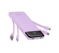 Charmast 10000mAh - Batería externa (15 W, con 4 cables integrados)
