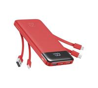 Charmast Banco de energía, Cargador portátil de Carga rápida de 4 Cables Integrados de 22,5 W, Paquete de batería de 20000 mAh, 6 Salidas, 4 entradas, batería Externa USB-C para iPhone 16/15/14
