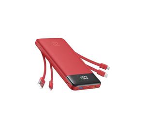 Charmast Banco de energía, Cargador portátil de Carga rápida de 4 Cables Integrados de 22,5 W, Paquete de batería de 20000 mAh, 6 Salidas, 4 entradas, batería Externa USB-C para iPhone 16/15/14
