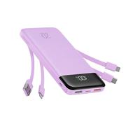 Charmast Banco de energía con cables integrados, 20000 mAh, 20 W, PD QC, carga rápida, cargador portátil USB C, carga rápida, compatible con iPhone, iPad, Samsung Galaxy, etc.