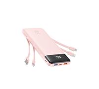 Charmast Banco de energía de 20000 mAh con 4 Cables Integrados, Cargador portátil de Carga rápida de 22.5 W para iPhone, Android, iPad, no se Necesitan Cables adicionales para Viajes, Trabajo