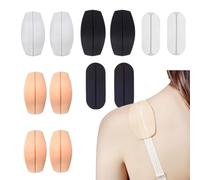CharmBurst 12 Piezas Almohadillas de Silicona para Tirantes de Sujetador, Almohadillas de Gel para Alivio del Dolor, Elásticas y Transparentes, Almohadillas Antideslizantes para Hombros