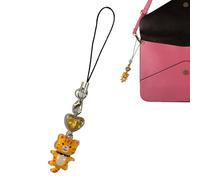 Charme Phone Gat,Pulsera Llaveros - Accesorio Antipérdida Gato Decorativo para Bolsas Llaves Teléfono Adultos, Se référer au descriptif, Aleación + acrílico, Consulte la descripción