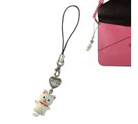 Charme - Pulsera de llavero, decoración colgante de gato, con , cordón antipérdida para bolsas adultas, accesorios, Se référer au descriptif, Aleación + acrílico, Consulte la descripción