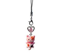 Charme - Pulsera de llavero, decoración colgante de gato, con , cordón antipérdida para bolsas adultas, accesorios, Se référer au descriptif, Aleación + acrílico, Consulte la descripción