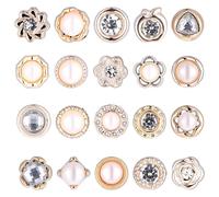 CharmeFleur 20 Piezas Broches Para Camisas De Mujer, Botones Para Coser, Perla Invisible, Cubierta De Broche, Alfileres Para Solapas, Agujas Para Blusas, Elegancia, Alfil