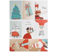 CHARMGIFTBOX Tarjetas de Navidad Multicolor 15 x 10 cm con Sobre, 8 Diseños, Juego de Tarjetas de Felicitación Navideñas Surtidas de 24 Piezas, Exterior Gloosy, Interior Mate, 300 GSM