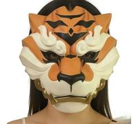 Charmgle Máscara de cabeza de tigre, adorno para adultos, disfraces, cosplay, festivales, actuaciones, bailes de máscaras