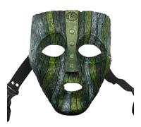 Charmgle Máscara de resina Loki de lujo de Jim Carrey The Mask para Halloween, disfraz de máscaras, disfraz de película, decoración del hogar, colección para adultos, color verde claro