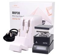 Charmgle MHP30 Mini placa caliente precalentador eléctrico 30X30 mm soldadura estación soldador placa caliente 212-662 ℉ laboratorio retrabajo calentador con fuente de alimentación PD 65W