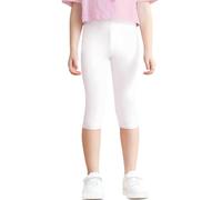Charmi 3/4 Leggings Capri Pantalones Verano Algodón Niñas Blanco 9-10 Años (Tamaño del Fabricante 150)