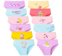 Charmi Braguitas Slips Calzoncillos Algodón Niña para 3-10 Años Pack de 12 Hámster Oso Cerdo 8-10 Años (Tamaño del Fabricante XL)
