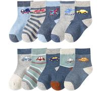 Charmi Calcetines Cortos Niño 10 Pares Coches y Aviones 31-34 (Tamaño del Fabricante XL)