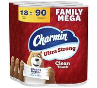 Charmin Papel higiénico ultra fuerte y limpio, 18 megarrollos familiares = 90 rollos regulares