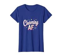Charming AF: Argot Brillante para Mujeres seguras Camiseta, Mujer, Azul Real, XXL
