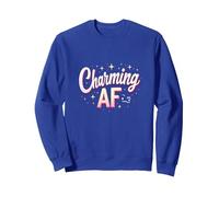 Charming AF: Argot Brillante para Mujeres seguras Sudadera, Unisex para Adultos, Azul Real, XL