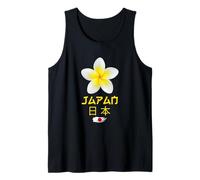 Charming Beauty of Japan Tropical Flower Frangipani Graphic Camiseta sin Mangas