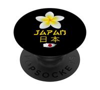 Charming Beauty of Japan Tropical Flower Frangipani Graphic PopSockets PopGrip Adhesivo