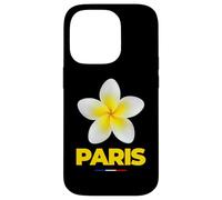 Charming Beauty of Paris France Tropical Flower Frangipani Carcasa para iPhone 14 Pro