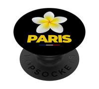Charming Beauty of Paris France Tropical Flower Frangipani PopSockets PopGrip Adhesivo