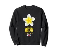 Charming Beauty of Tokyo Japan Tropical Flower Frangipani Sudadera