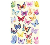 Charming Butterfly Themed Notebook: College Rules Paper Notebook Diary Journal for Women Teens Homeschool Office Teacher Adult Lines, 120 Pages 6x9 inches