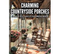 Charming Countryside Porches Grayscale Adult Coloring Book: 38 Cozy Illustrations with Wooden Railings, Flower Pots and Country Chairs - Perfect for ... Grayscale Adult Coloring Book Collection)