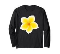 Charming Cute Tropical Flower Frangipani Yellow Flower Manga Larga