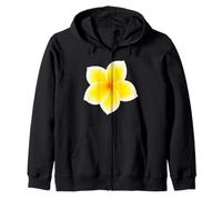 Charming Cute Tropical Flower Frangipani Yellow Flower Sudadera con Capucha