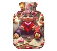 Charming Gnomes - Bolsa de agua caliente para el día de San Valentín, bolsa de agua caliente para calambres menstruales, 2 L