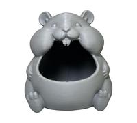 Charming Hamster Tray, Decorative Candy Bowl, Stylish Trinket Dish, Cute Bedside Vanity Desk Organizer, Fun Jewelry Office Home Accessory, Storage Gear for Nightstand, Bedroom, Living Room, 6.7x7cm