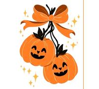 Charming Jack O’ Lantern Pumpkins Composition Notebook College Ruled 100 Pages: Fun School Supplies For Spooky Season