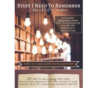 Charming Library Stuff I Need To Remember And a To-Do Checklist: Funny Notebook, Pretty Magazine Looking Notebook and To Do Checklist, 40 Pages, Each ... Column for Notes and 1 Column a Checklist