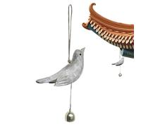 Charming Little Bird Wooden Hummingbird Wind Chime - Elegant Retro Pink Tone Garden Decoration | Hanging Country-Style Porch, Patio & Bedroom Aesthetic Home Decor Birthday Gift