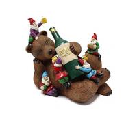 Charming Synthetic Resin Bear Eating Gnomes Statue, Outdoor Garden Decor, Weather-Resistant Resin, Perfect for Garden Landscape Decoration