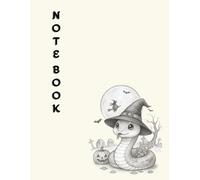 Charming Witch Snake in Graveyard with Jack-O'-Lantern - Easy Halloween Coloring Book Illustration | Paperback for Writing, 120 Pages, 8.5x11: Softcover, Paperback for Writing, 120 Pages, 8.5x11