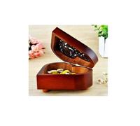 Charming Wood Carved Heart Shape Music Box Gift for Birthday/Valentine's day, Music Box Melody Castl