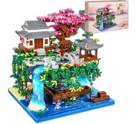 Charmofun 3320PCS Micro Mini Bloques, Peach Blossom Pool Bloques de Construcción de Casas, Arquitectura China de Garden Creative Stem Juegos Regalo Creativos para Adulto Niño