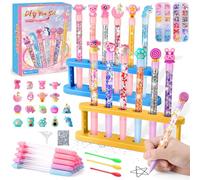 Charmofun Juego de 18 lápices para hacer uno mismo, juego de manualidades para niños, bolígrafo personalizado, para manualidades, juguetes para niñas y niños