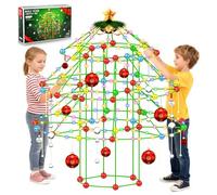 Charmofun Juegos de Construcción para Niños, 212 Pcs Kit de Construcción con Cadena de Luces, DIY Castillos de Bricolaje, Túneles, Creative Fort para Niños y Niñas de 3 4 5 6+ Naños