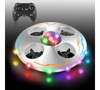 Charmofun Mini Drone para Niños, Dron para Principiantes UFO 360°, RC Quadcopter con Luces, Modo sin Cabeza, Drones RC Helicopteros con 3 Baterías Regalo Para Niño y Niñas (Blanco)