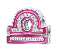 Charms Abalorios Colgante para mujer Cumpleaños de 12 Signos del Zodiaco, plata de ley 925, compatible con pulseras y collares Pandora, compatible con pulseras europeas para mujeres y niñas