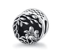 Charms Abalorios Colgante Plata de Ley 925, Charms para Pandora con Circonita Cúbica Compatible con Europeo Pulsera Collar,Charms de Para Mujer Niña